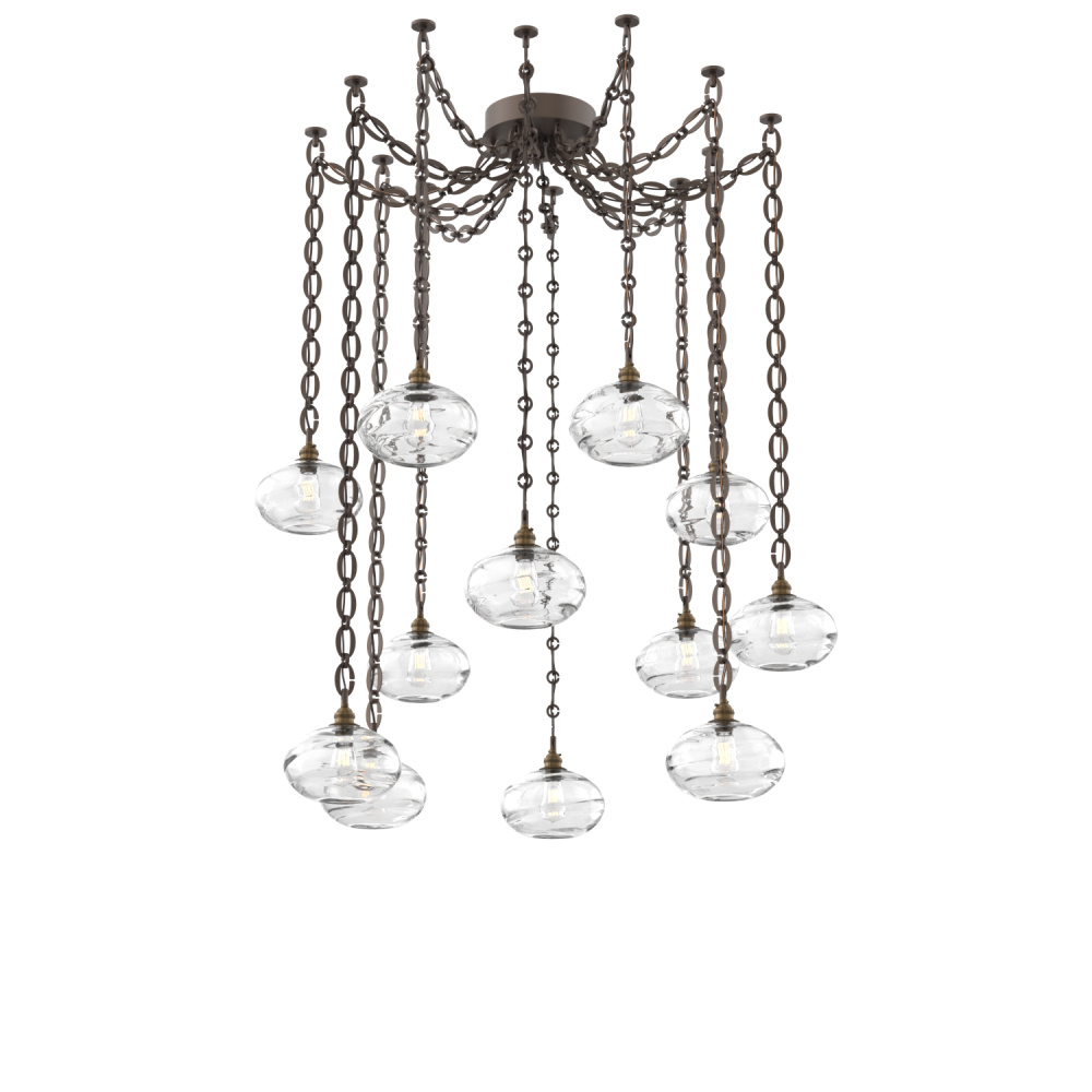 Coppa Multi Light Pendant Multi Port Canopy Flat Bronze