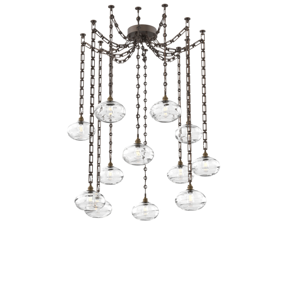 Coppa Multi Light Pendant Multi Port Canopy Flat Bronze