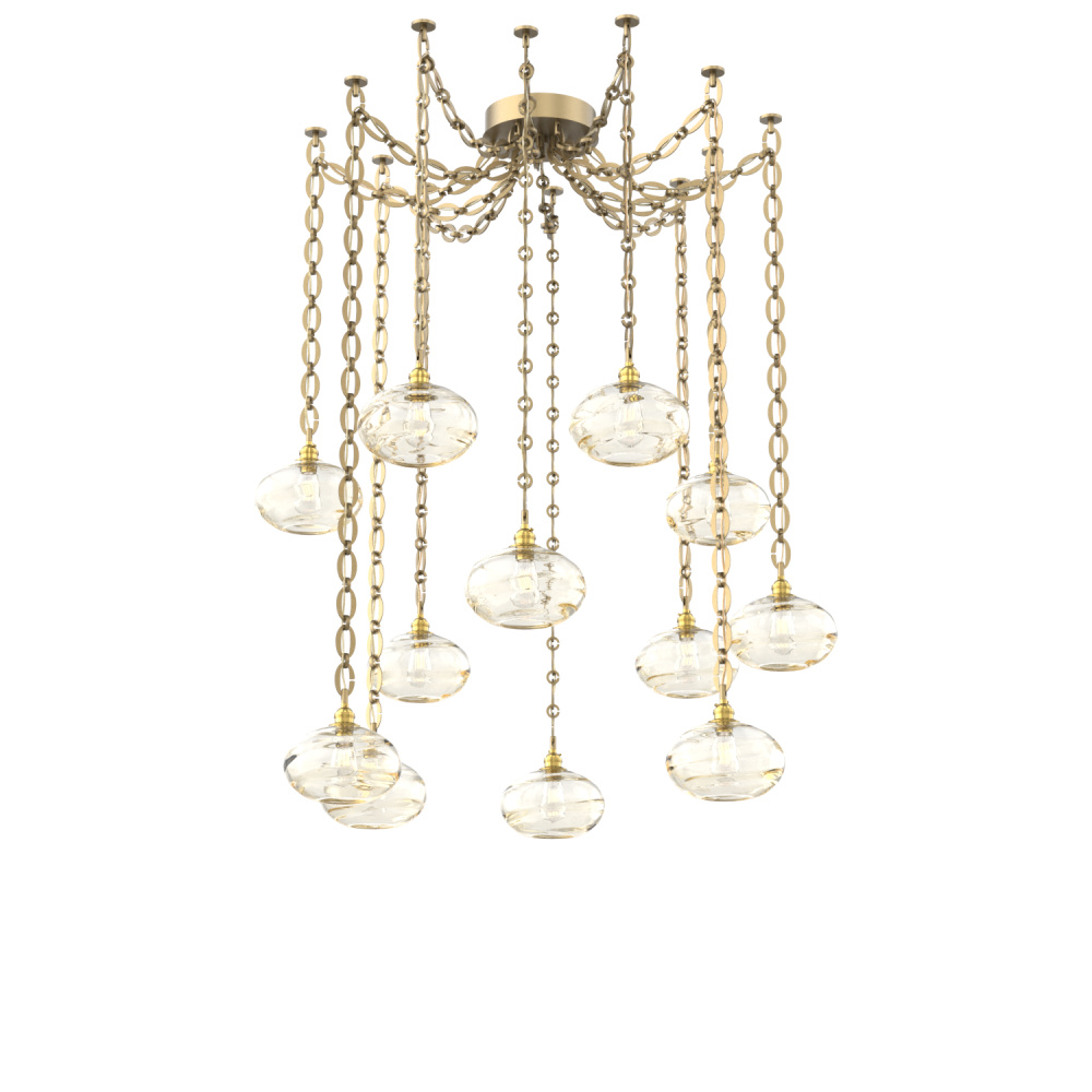 Coppa Multi Light Pendant Multi Port Canopy Gilded Brass