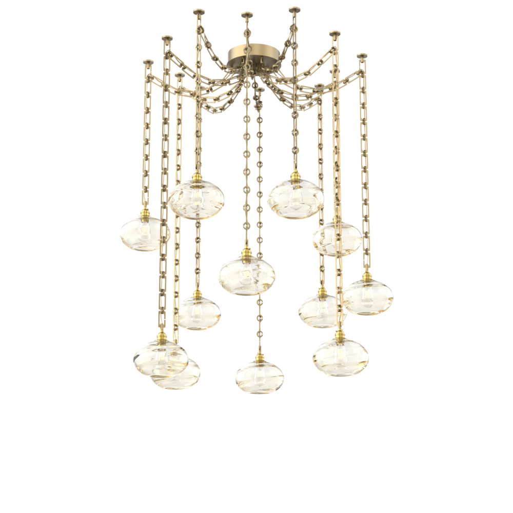Coppa Multi Light Pendant Multi Port Canopy Gilded Brass