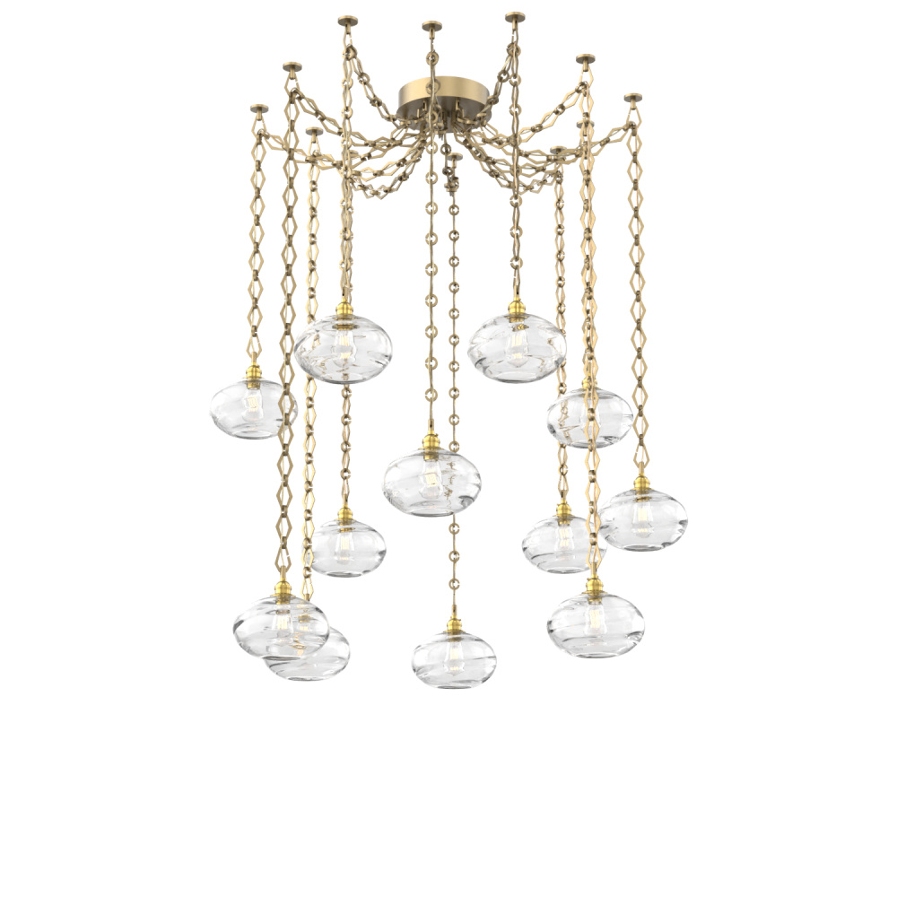 Coppa Multi Light Pendant Multi Port Canopy Gilded Brass