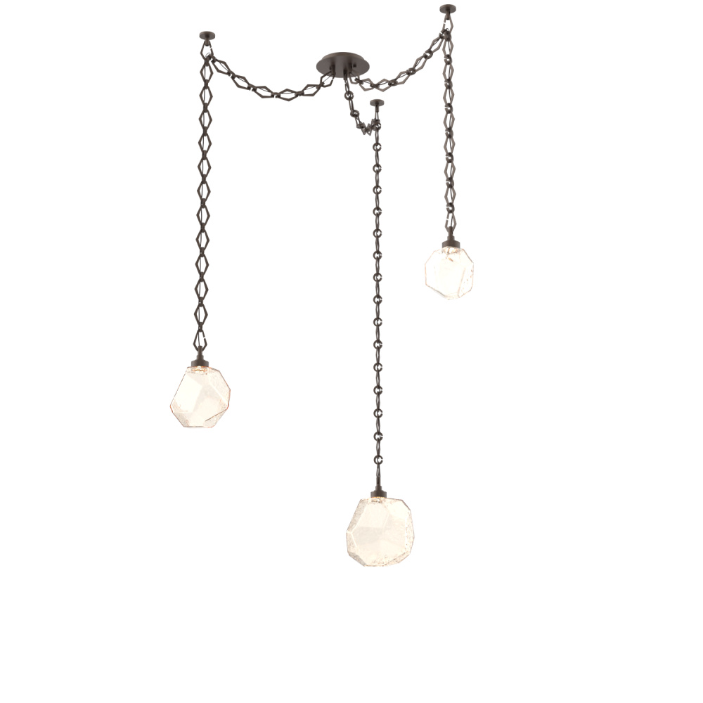 Gem Multi Light Pendant Multi Port Canopy Flat Bronze