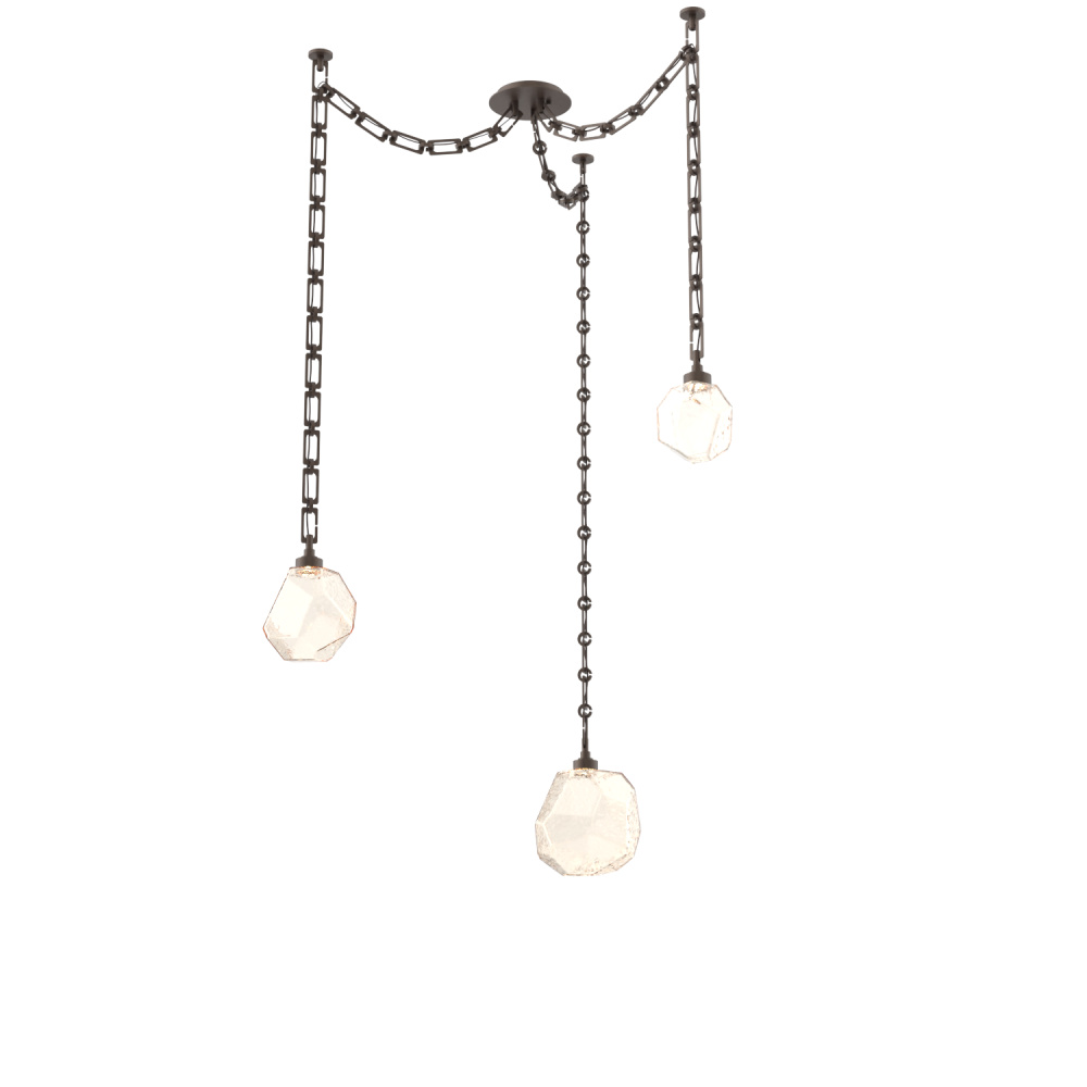 Gem Multi Light Pendant Multi Port Canopy Flat Bronze