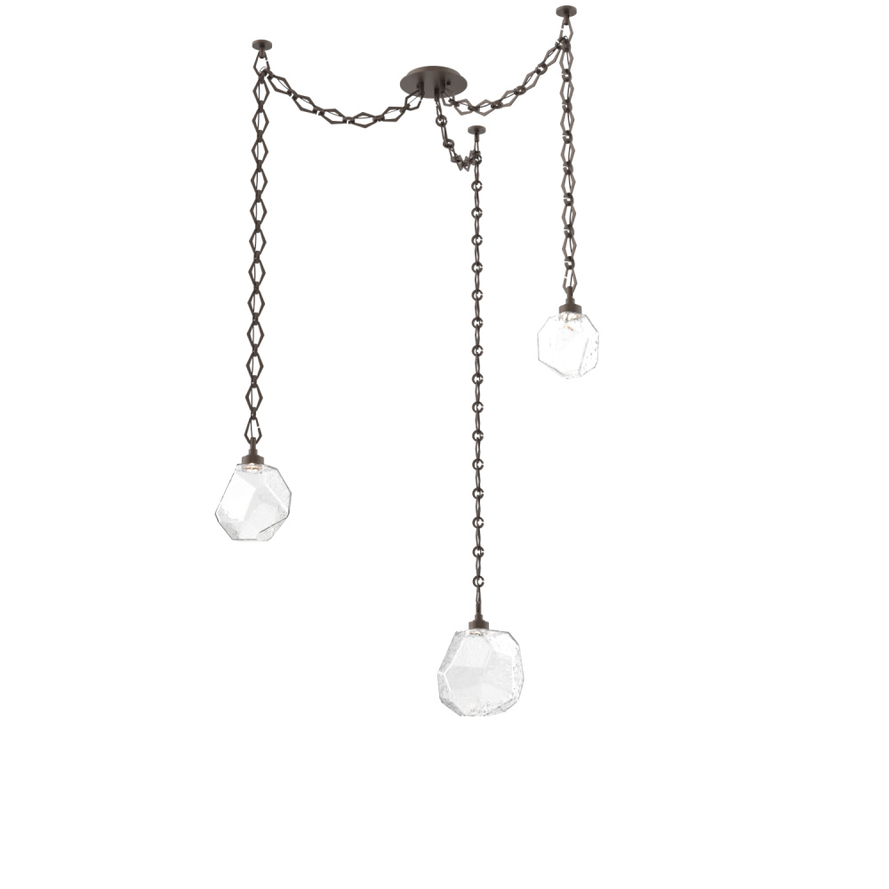 Gem Multi Light Pendant Multi Port Canopy Flat Bronze