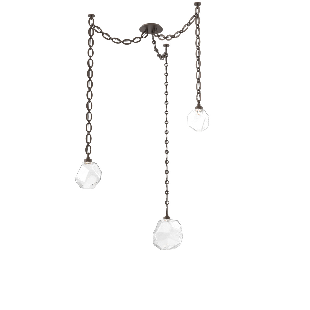 Gem Multi Light Pendant Multi Port Canopy Flat Bronze