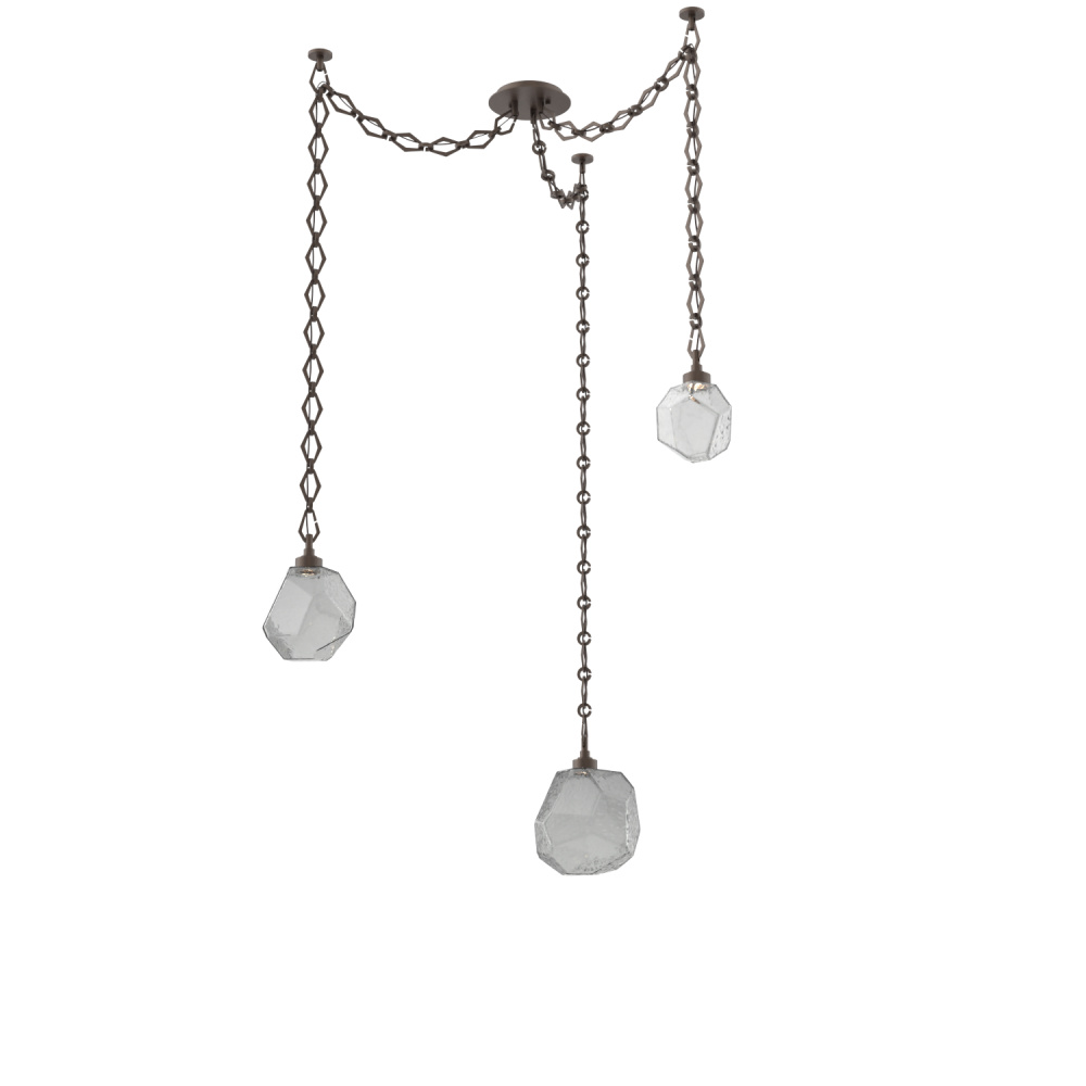 Gem Multi Light Pendant Multi Port Canopy Flat Bronze
