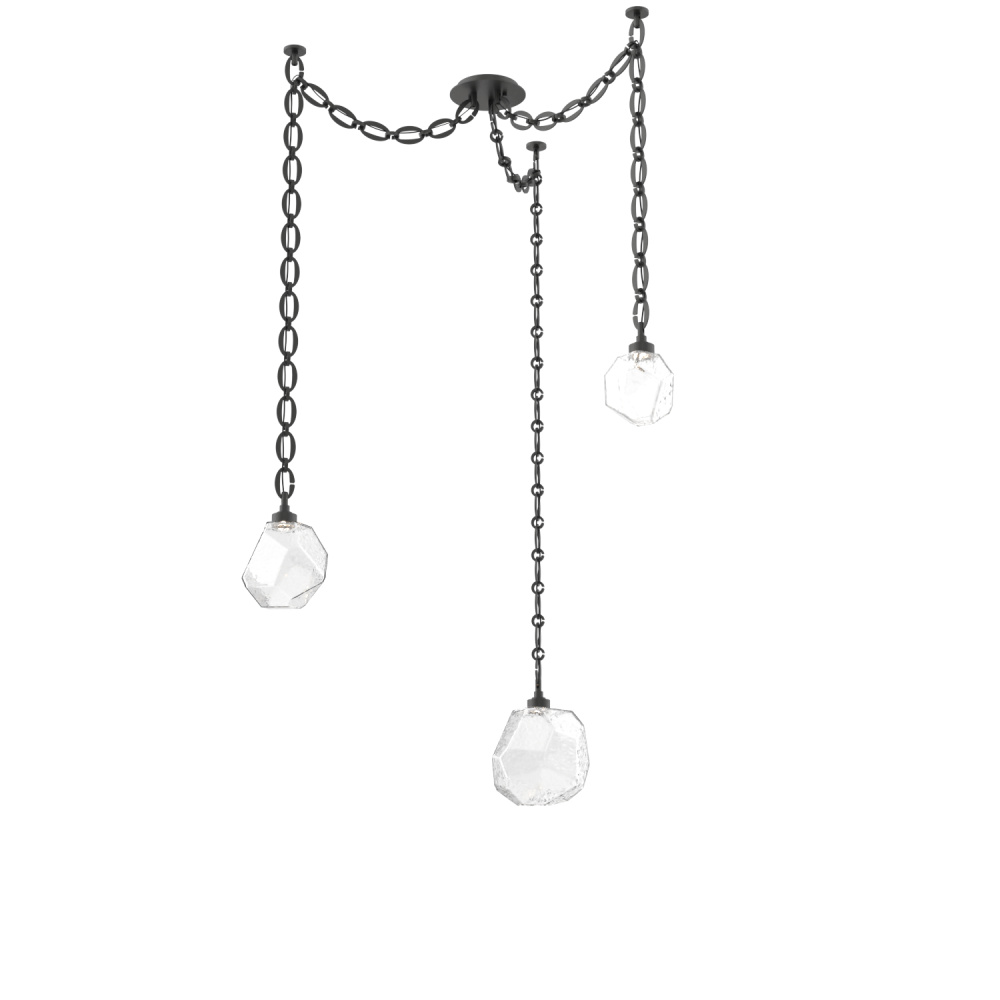 Gem Multi Light Pendant Multi Port Canopy Matte Black