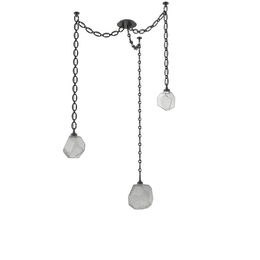 Gem Multi Light Pendant Multi Port Canopy Matte Black