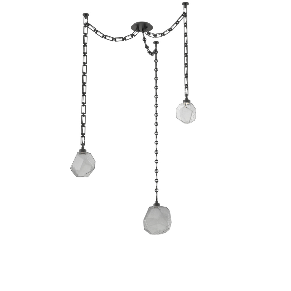 Gem Multi Light Pendant Multi Port Canopy Matte Black