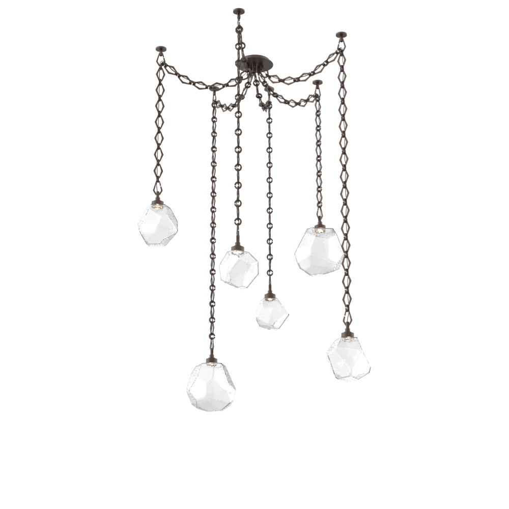 Gem Multi Light Pendant Multi Port Canopy Flat Bronze