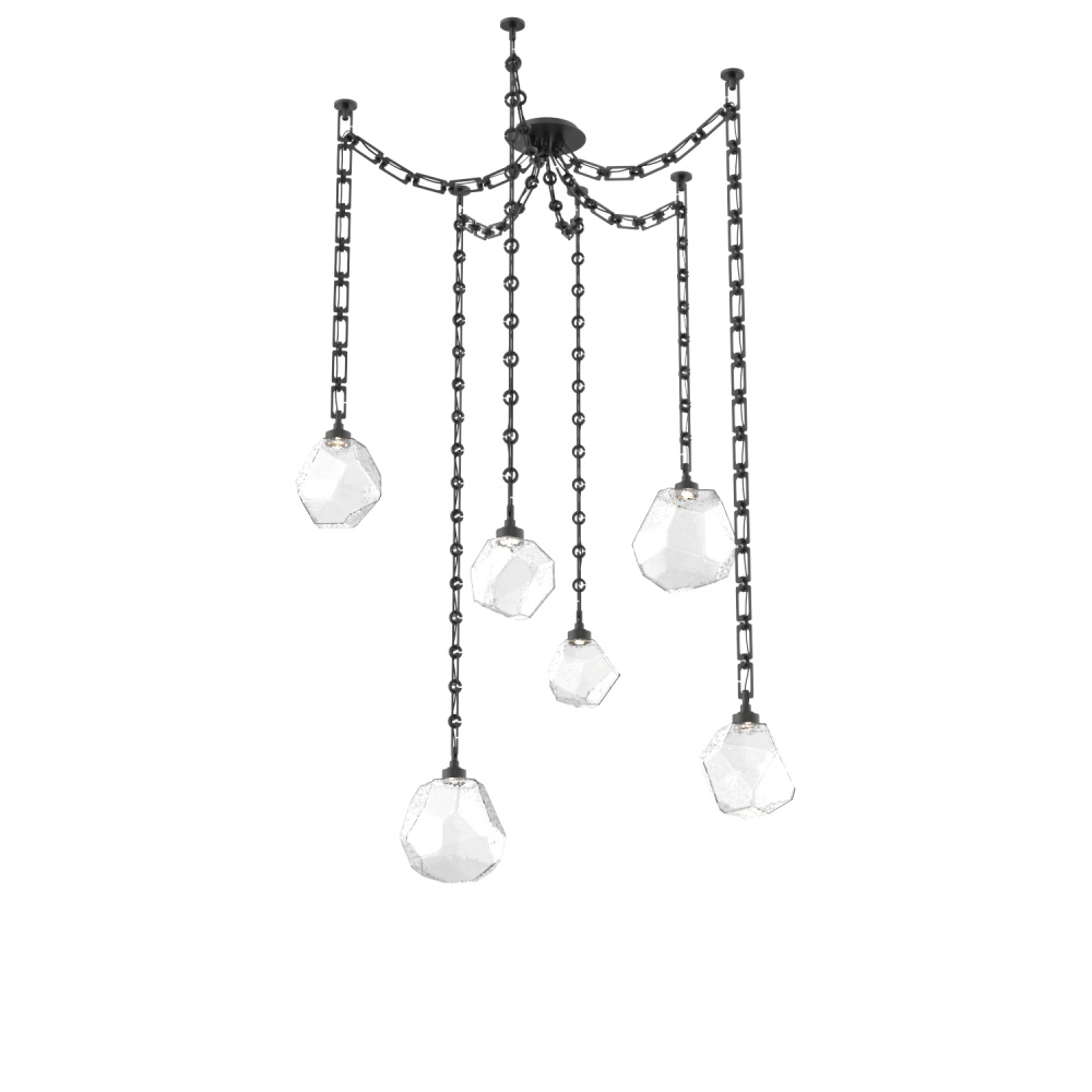 Gem Multi Light Pendant Multi Port Canopy Matte Black