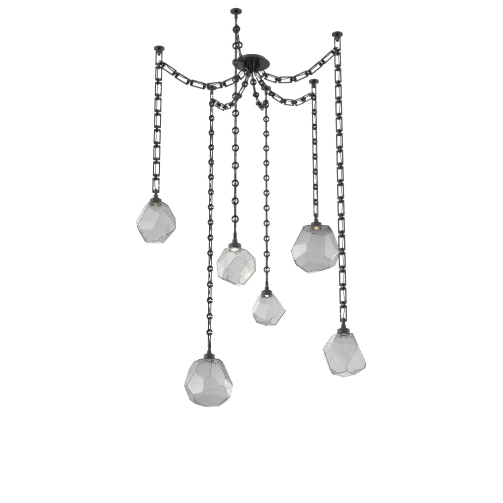 Gem Multi Light Pendant Multi Port Canopy Matte Black