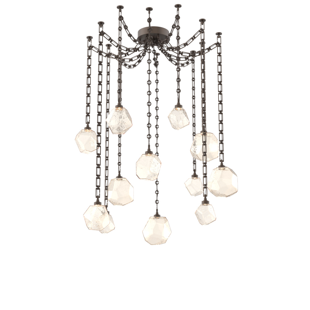 Gem Multi Light Pendant Multi Port Canopy Flat Bronze