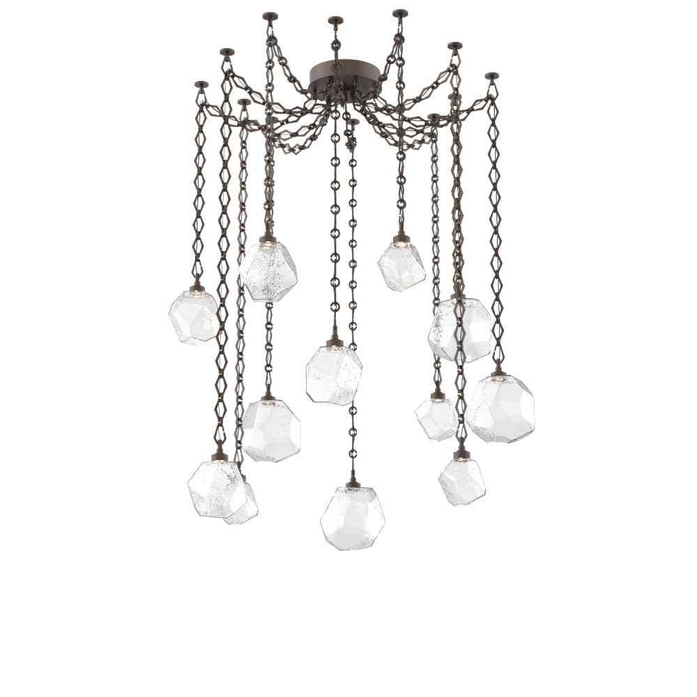 Gem Multi Light Pendant Multi Port Canopy Flat Bronze