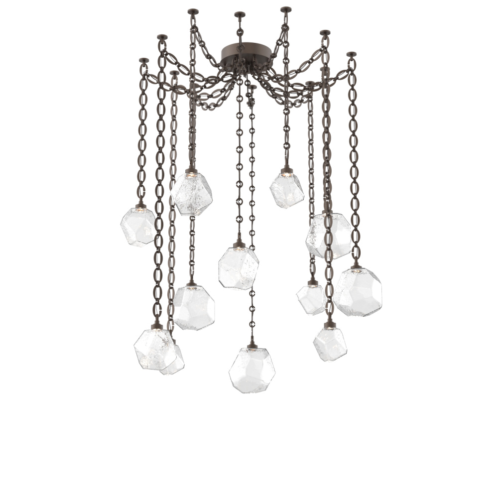 Gem Multi Light Pendant Multi Port Canopy Flat Bronze