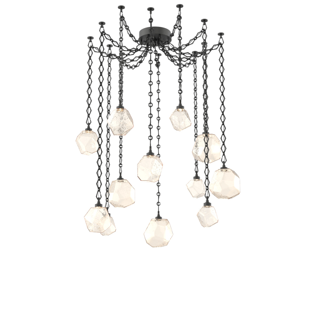 Gem Multi Light Pendant Multi Port Canopy Matte Black