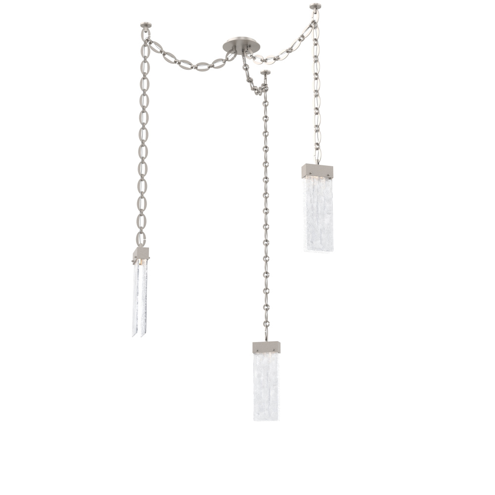 Parallel Multi Light Pendant Multi Port Canopy Beige Silver