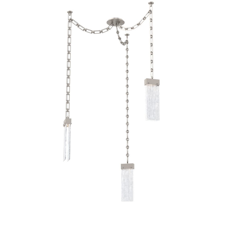 Parallel Multi Light Pendant Multi Port Canopy Beige Silver