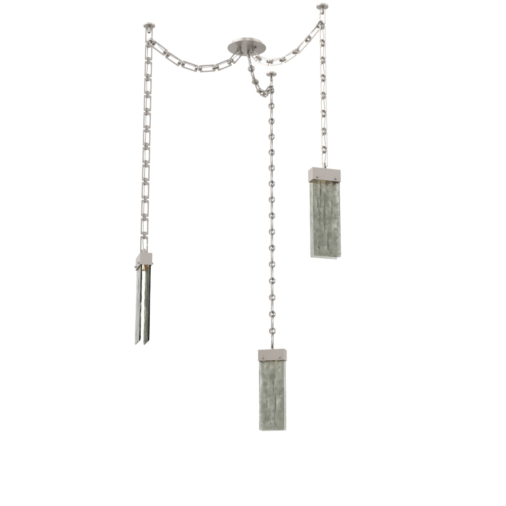 Parallel Multi Light Pendant Multi Port Canopy Beige Silver
