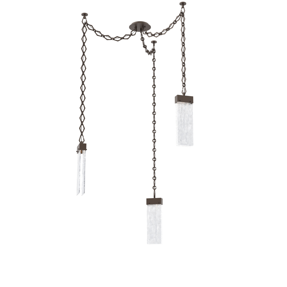 Parallel Multi Light Pendant Multi Port Canopy Flat Bronze