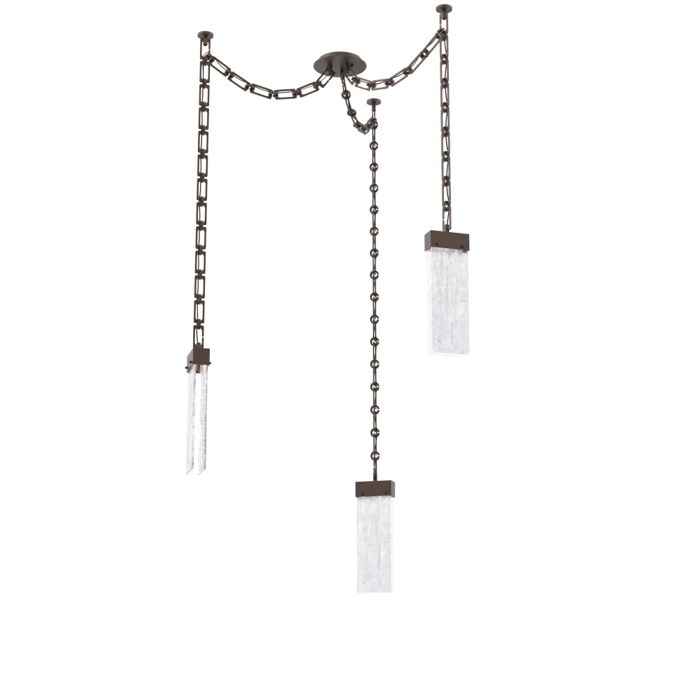 Parallel Multi Light Pendant Multi Port Canopy Flat Bronze