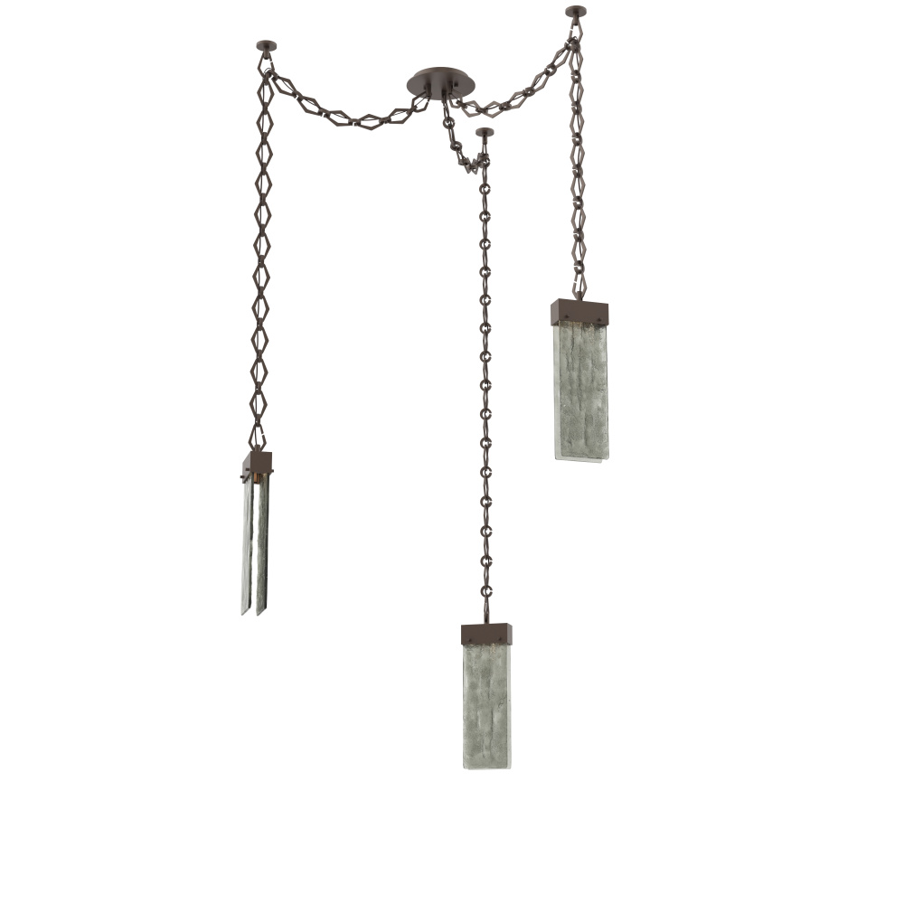 Parallel Multi Light Pendant Multi Port Canopy Flat Bronze