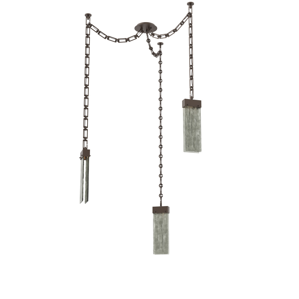 Parallel Multi Light Pendant Multi Port Canopy Flat Bronze
