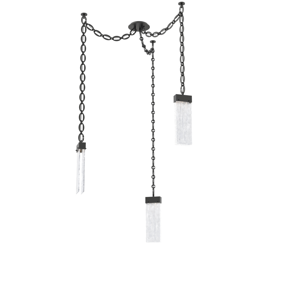 Parallel Multi Light Pendant Multi Port Canopy Matte Black