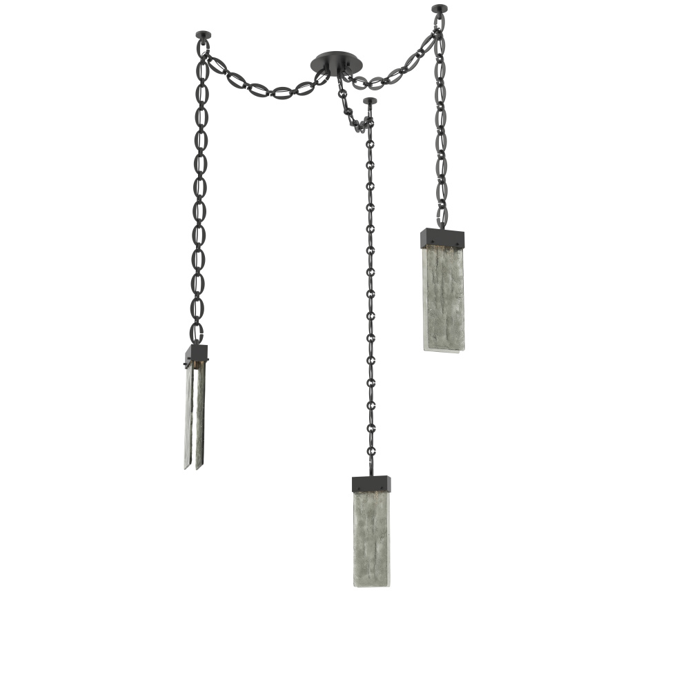 Parallel Multi Light Pendant Multi Port Canopy Matte Black