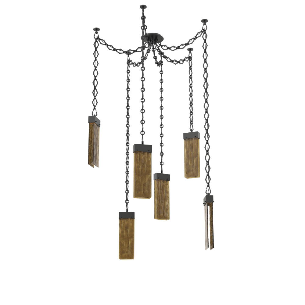 Parallel Multi Light Pendant Multi Port Canopy Matte Black