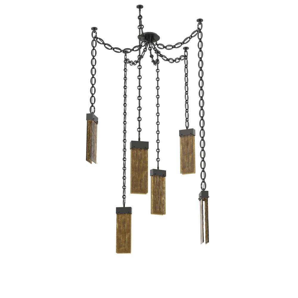 Parallel Multi Light Pendant Multi Port Canopy Matte Black