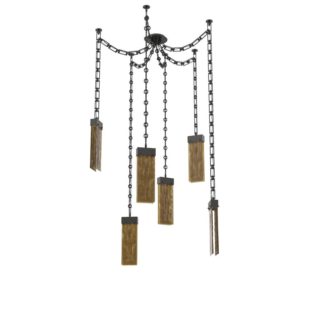 Parallel Multi Light Pendant Multi Port Canopy Matte Black