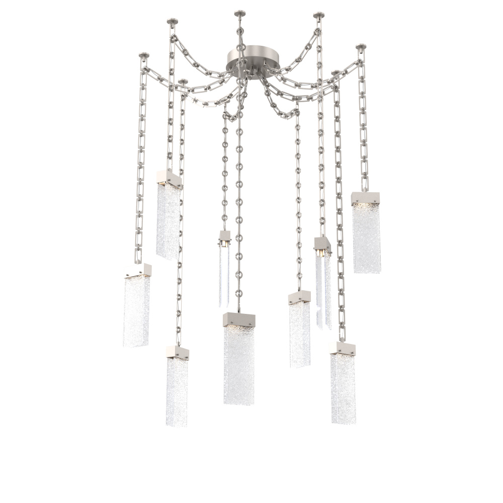Parallel Multi Light Pendant Multi Port Canopy Beige Silver
