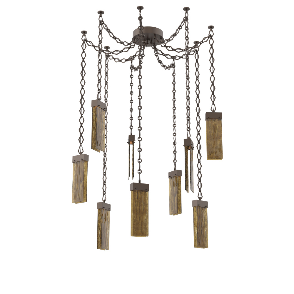 Parallel Multi Light Pendant Multi Port Canopy Flat Bronze