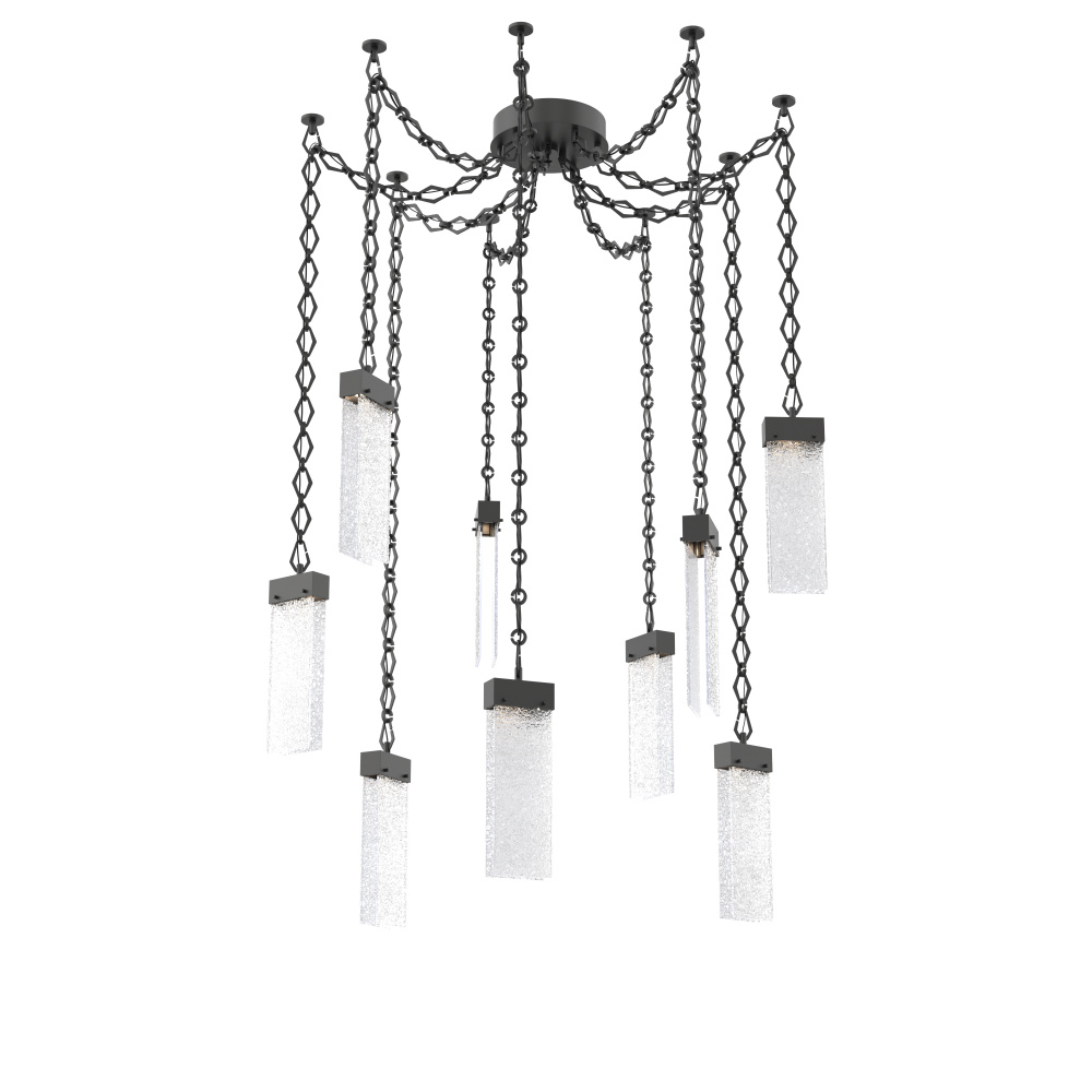 Parallel Multi Light Pendant Multi Port Canopy Matte Black