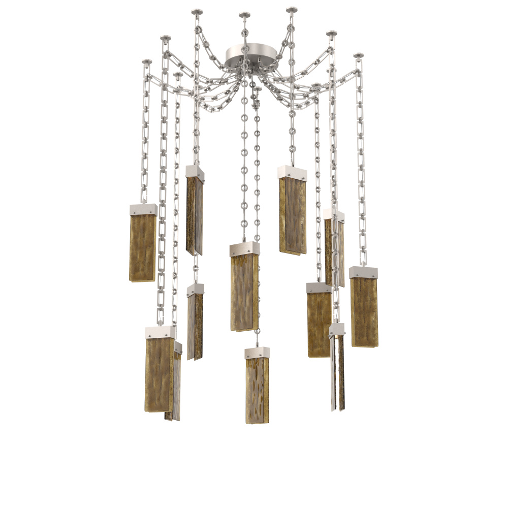 Parallel Multi Light Pendant Multi Port Canopy Beige Silver