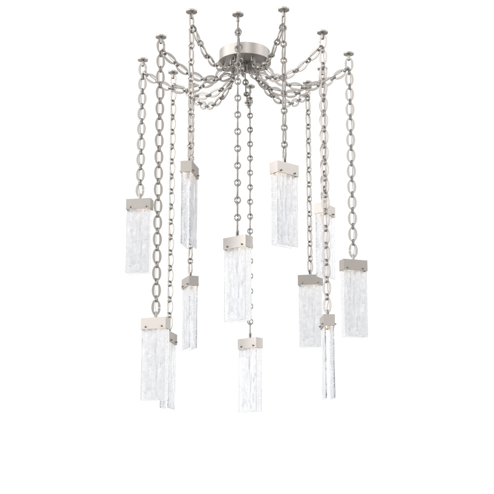 Parallel Multi Light Pendant Multi Port Canopy Beige Silver