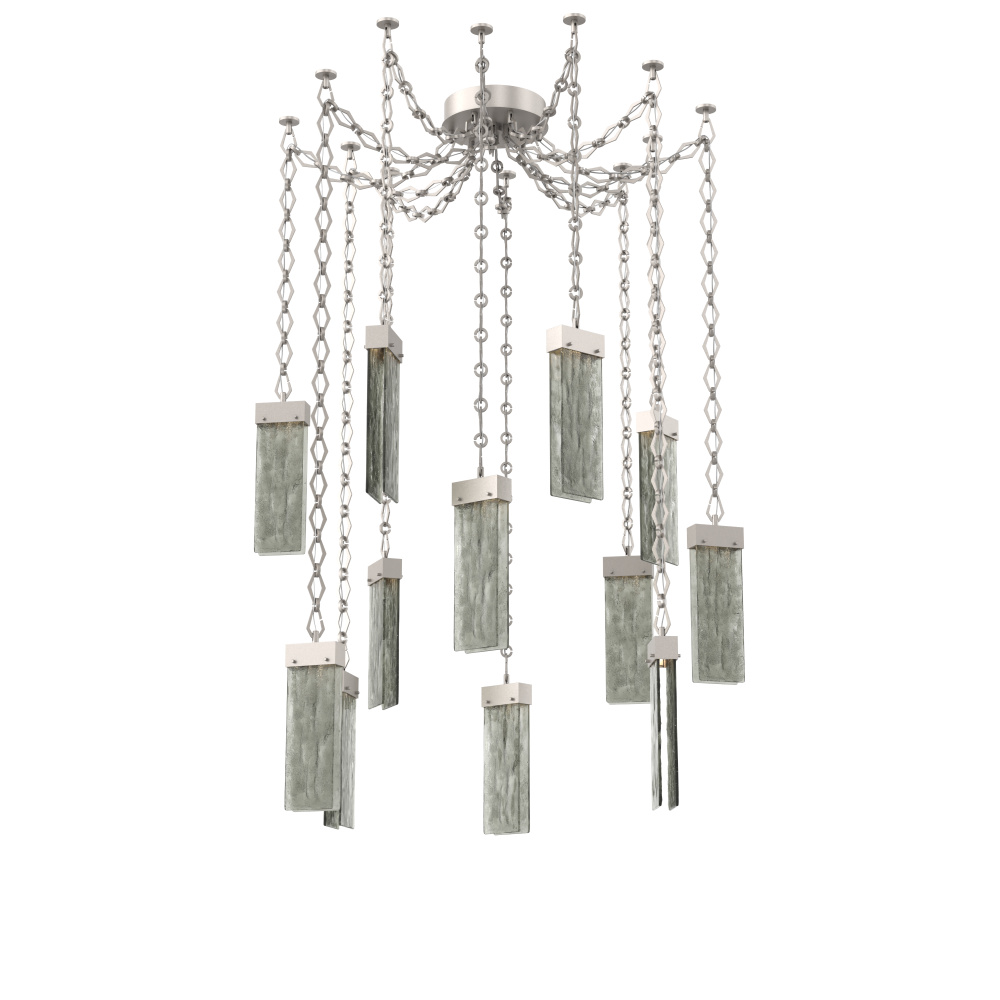 Parallel Multi Light Pendant Multi Port Canopy Beige Silver