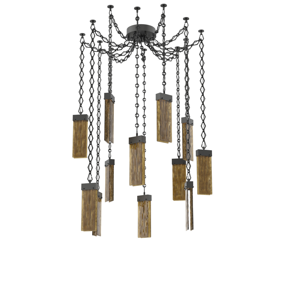 Parallel Multi Light Pendant Multi Port Canopy Matte Black