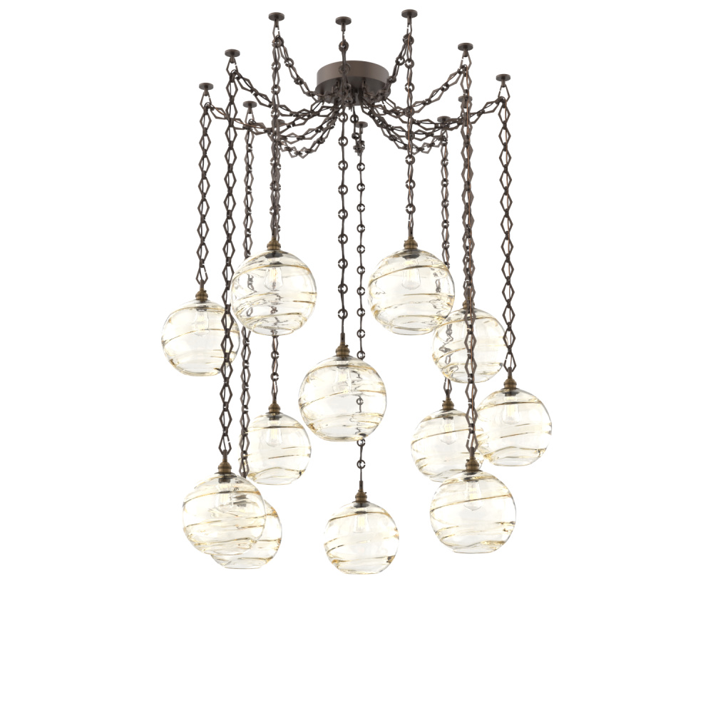 Terra Multi Light Pendant Multi Port Canopy Flat Bronze