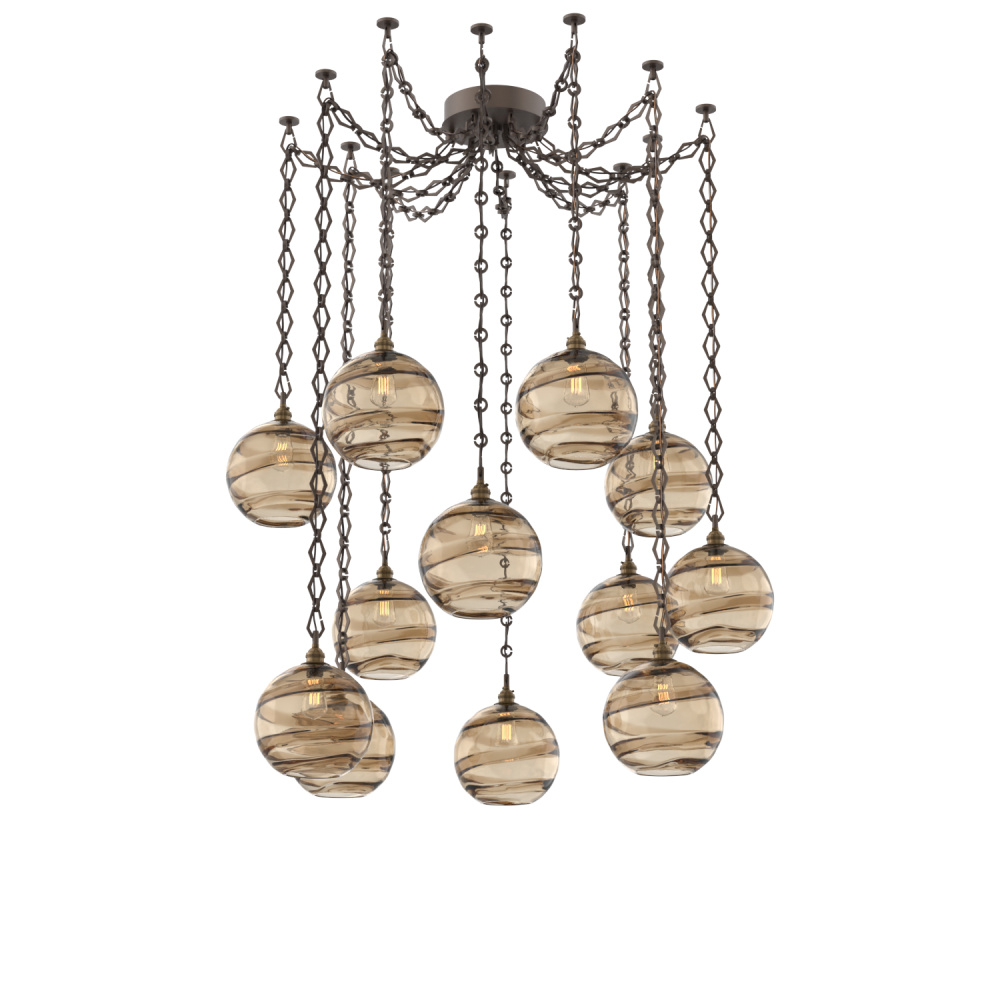 Terra Multi Light Pendant Multi Port Canopy Flat Bronze