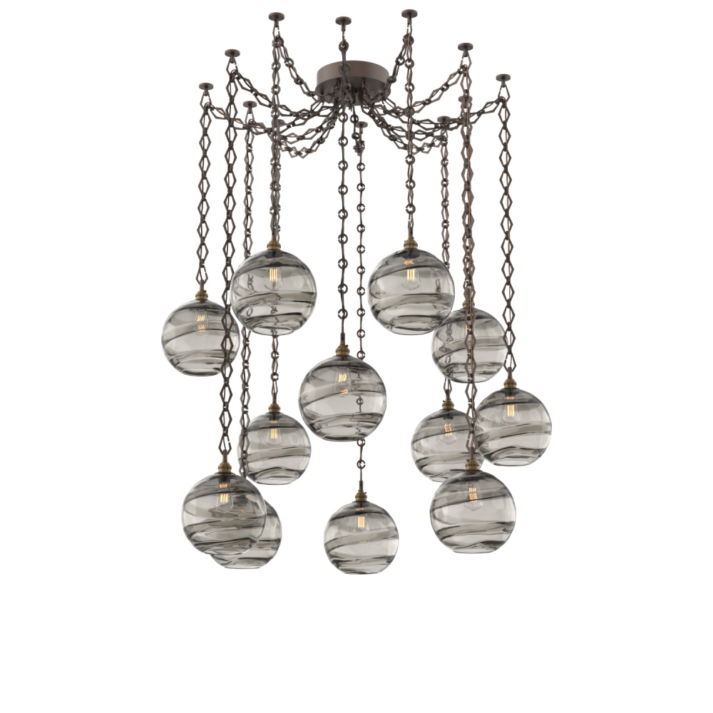 Terra Multi Light Pendant Multi Port Canopy Flat Bronze