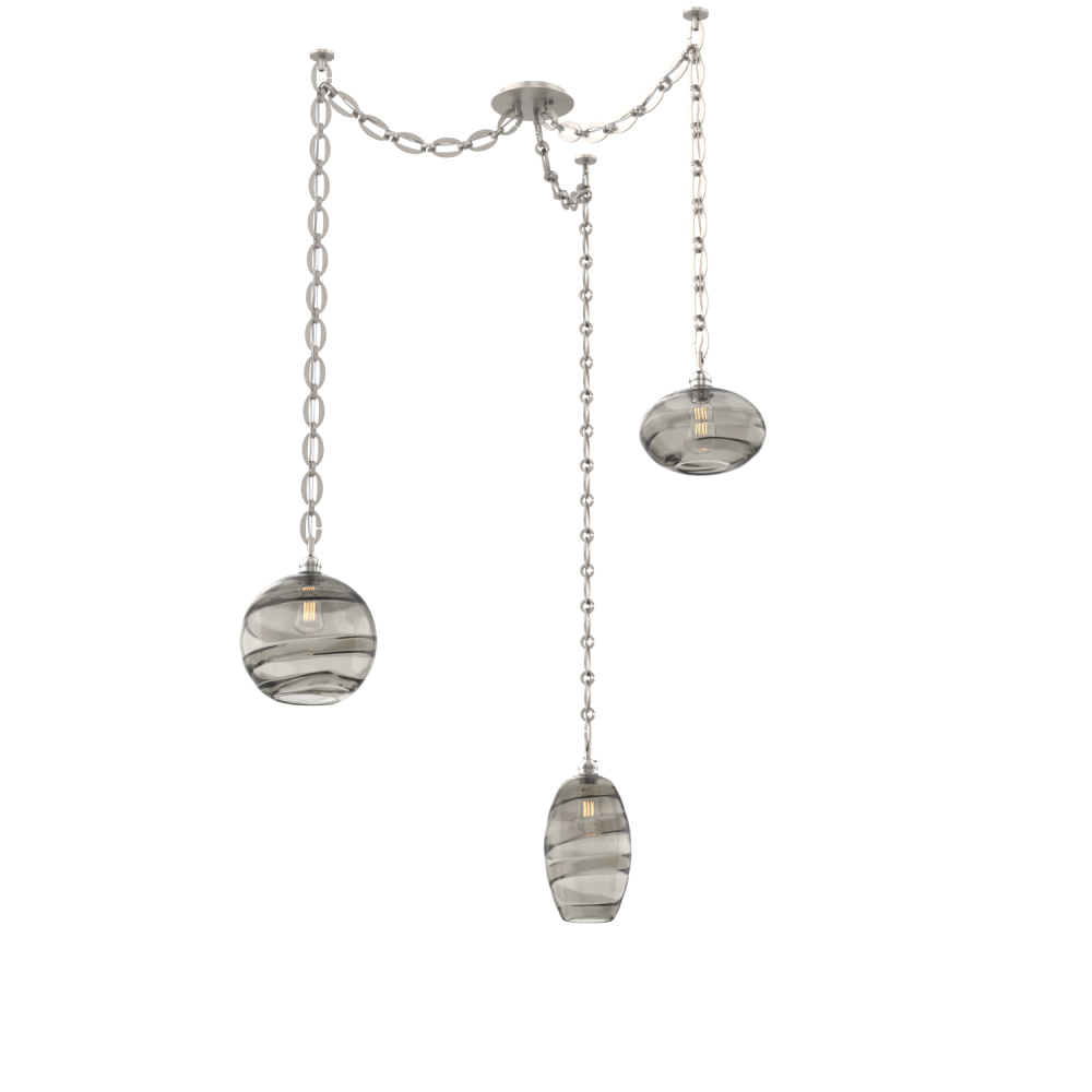 Misto Multi Light Pendant Multi Port Canopy Beige Silver