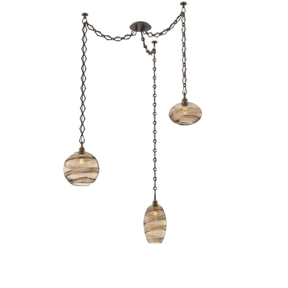 Misto Multi Light Pendant Multi Port Canopy Flat Bronze