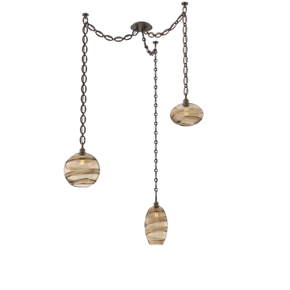 Misto Multi Light Pendant Multi Port Canopy Flat Bronze