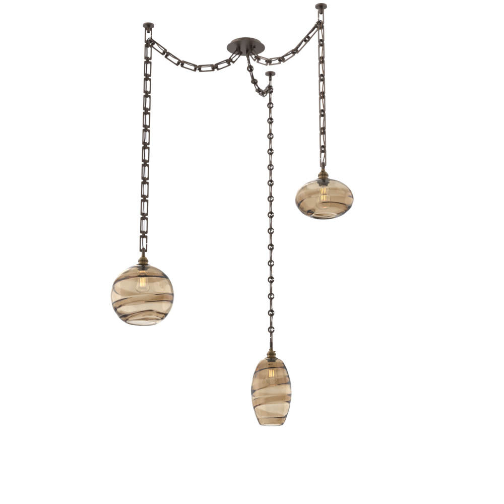 Misto Multi Light Pendant Multi Port Canopy Flat Bronze