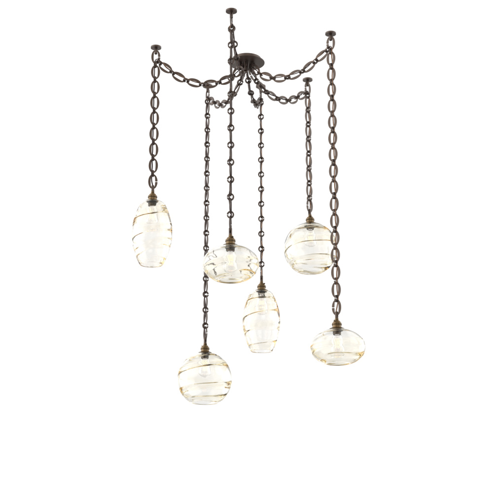 Misto Multi Light Pendant Multi Port Canopy Flat Bronze