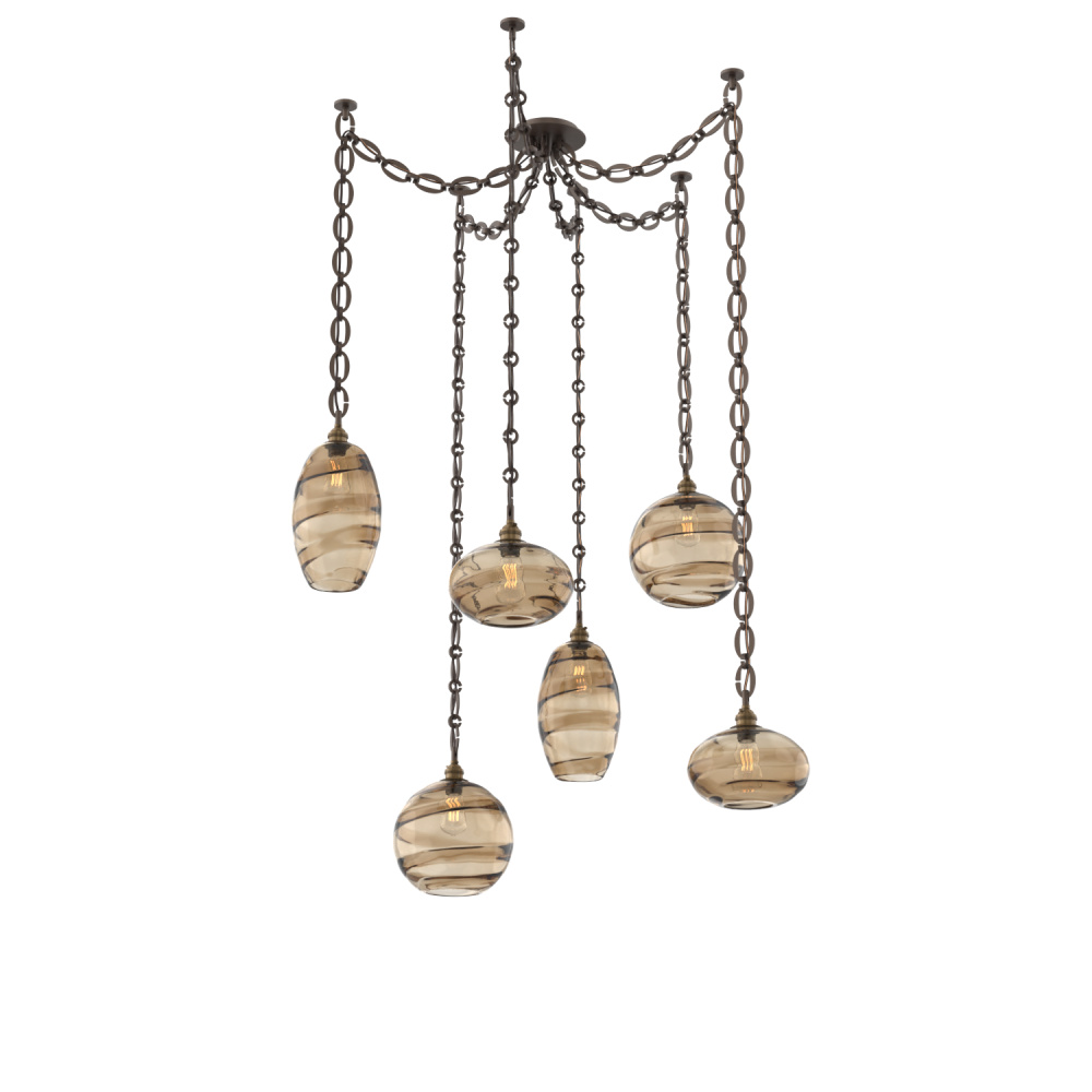 Misto Multi Light Pendant Multi Port Canopy Flat Bronze