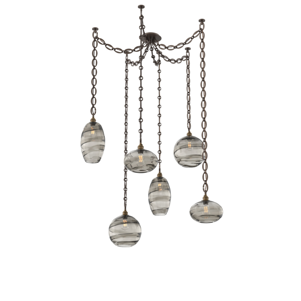 Misto Multi Light Pendant Multi Port Canopy Flat Bronze