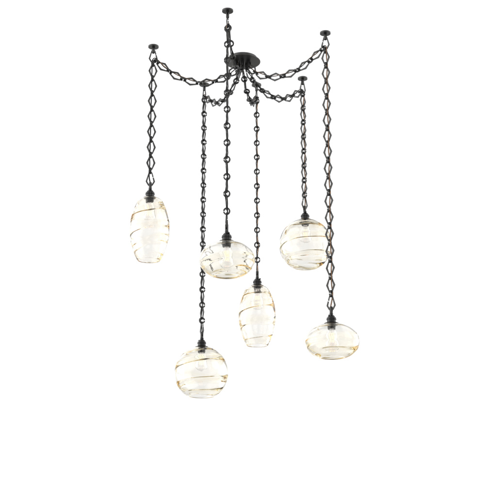 Misto Multi Light Pendant Multi Port Canopy Matte Black